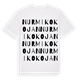 White t-shirt med Nurmikokojan ordlek t-shirt
