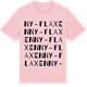 Pink Cotton t-shirt med Ny-Flaxen ordlek t-shirt
