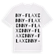 White t-shirt med Ny-Flaxen ordlek t-shirt