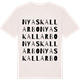 Vintage White t-shirt med Nya Skallarbo ordlek t-shirt