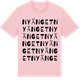 Pink Cotton t-shirt med Nyänget ordlek t-shirt