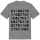 Mid Heather Gray t-shirt med Nyänget ordlek t-shirt