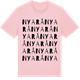 Pink Cotton t-shirt med Nyarå ordlek t-shirt