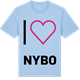 Blue Soul t-shirt med Jag älskar Nybo t-shirt stort tryck