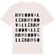 Vintage White t-shirt med Nybodvallen ordlek t-shirt
