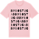 Pink Cotton t-shirt med Nybostugan ordlek t-shirt