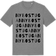 Mid Heather Gray t-shirt med Nybostugan ordlek t-shirt