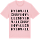 Pink Cotton t-shirt med Nybovallen ordlek t-shirt