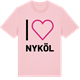 Pink Cotton t-shirt med Jag älskar Nyköl t-shirt stort tryck