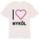 Vintage White t-shirt med Jag älskar Nyköl t-shirt stort tryck