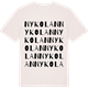 Vintage White t-shirt med Nykolan ordlek t-shirt