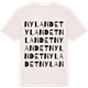 Vintage White t-shirt med Nylandet ordlek t-shirt