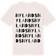 Vintage White t-shirt med Nylands ordlek t-shirt