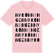 Pink Cotton t-shirt med Nyrönningen ordlek t-shirt