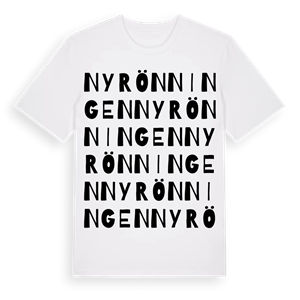 Nyrönningen ordlek t-shirt – ekologisk bomull t-shirt från Pinshirt