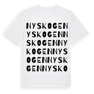 Nyskogen ordlek t-shirt – ekologisk bomull t-shirt från Pinshirt