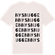 Vintage White t-shirt med Nysnuggen ordlek t-shirt