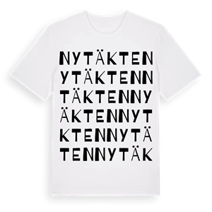 Nytäkten ordlek t-shirt – ekologisk bomull t-shirt från Pinshirt