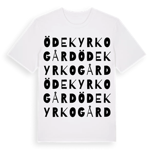 Ödekyrkogård ordlek t-shirt – ekologisk bomull t-shirt från Pinshirt