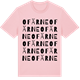 Pink Cotton t-shirt med Ofärne ordlek t-shirt