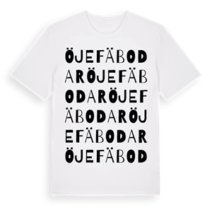 Öje fäbodar ordlek t-shirt – ekologisk bomull t-shirt från Pinshirt