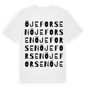 Öjeforsen ordlek t-shirt – ekologisk bomull t-shirt från Pinshirt