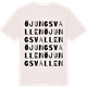 Vintage White t-shirt med Öjungsvallen ordlek t-shirt