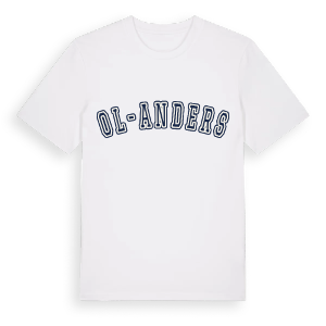 Ol-Anders college t-shirt – ekologisk bomull t-shirt från Pinshirt