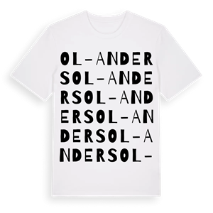 Ol-Anders ordlek t-shirt – ekologisk bomull t-shirt från Pinshirt