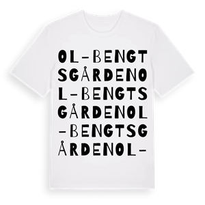 Ol-Bengtsgården ordlek t-shirt – ekologisk bomull t-shirt från Pinshirt