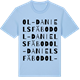 Blue Soul t-shirt med Ol-Daniels fäbod ordlek t-shirt