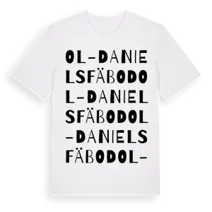 Ol-Daniels Fäbod ordlek t-shirt – ekologisk bomull t-shirt från Pinshirt