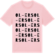 Pink Cotton t-shirt med Ol-Ers ordlek t-shirt