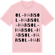 Pink Cotton t-shirt med Ol-Hans ordlek t-shirt