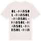 Vintage White t-shirt med Ol-Hans ordlek t-shirt