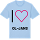 Blue Soul t-shirt med Jag älskar Ol-Jans t-shirt stort tryck