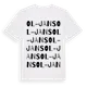 White t-shirt med Ol-Jans ordlek t-shirt