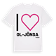 Jag älskar Ol-Jönsa t-shirt stort tryck