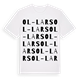 White t-shirt med Ol-Lars ordlek t-shirt