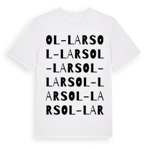 Ol-Lars ordlek t-shirt – ekologisk bomull t-shirt från Pinshirt