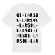 White t-shirt med Ol-Lars ordlek t-shirt