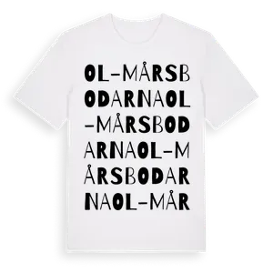 Ol-Mårsbodarna ordlek t-shirt – ekologisk bomull t-shirt från Pinshirt