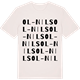 Vintage White t-shirt med Ol-Nils ordlek t-shirt
