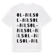 White t-shirt med Ol-Nils ordlek t-shirt