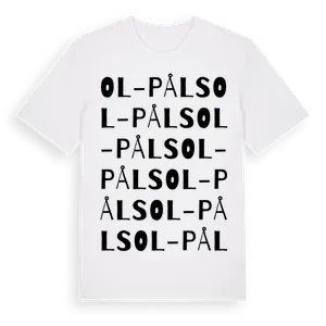 Ol-Påls ordlek t-shirt – ekologisk bomull t-shirt från Pinshirt