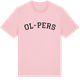 Pink Cotton t-shirt med Ol-Pers böjd t-shirt