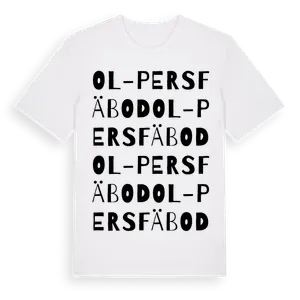 Ol-Pers Fäbod ordlek t-shirt – ekologisk bomull t-shirt från Pinshirt