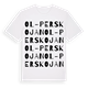 Ol-Perskojan ordlek t-shirt