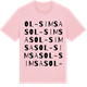 Pink Cotton t-shirt med Ol-Simsas ordlek t-shirt
