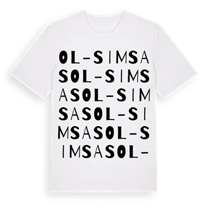 Ol-Simsas ordlek t-shirt – ekologisk bomull t-shirt från Pinshirt